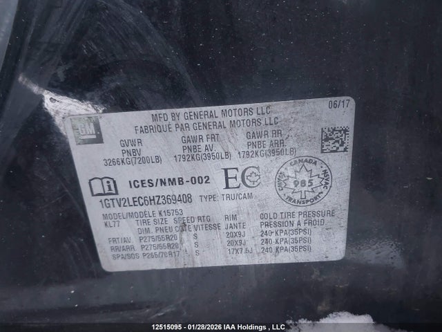 1GTV2LEC6HZ369408 GMC Sierra K1500