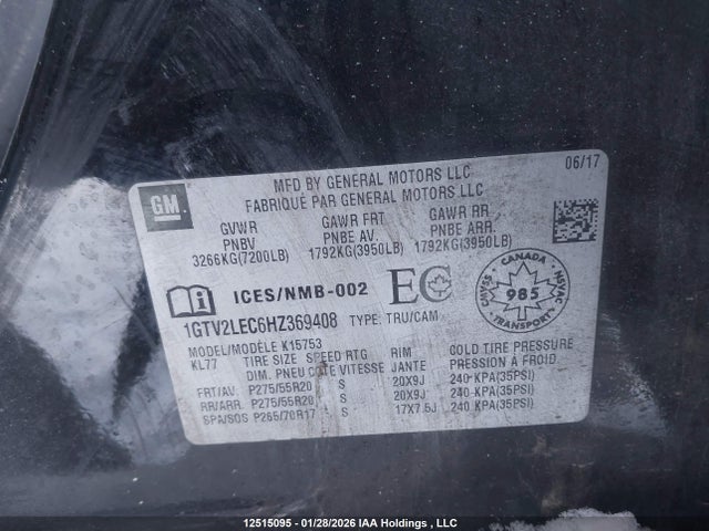 1GTV2LEC6HZ369408 GMC Sierra K1500