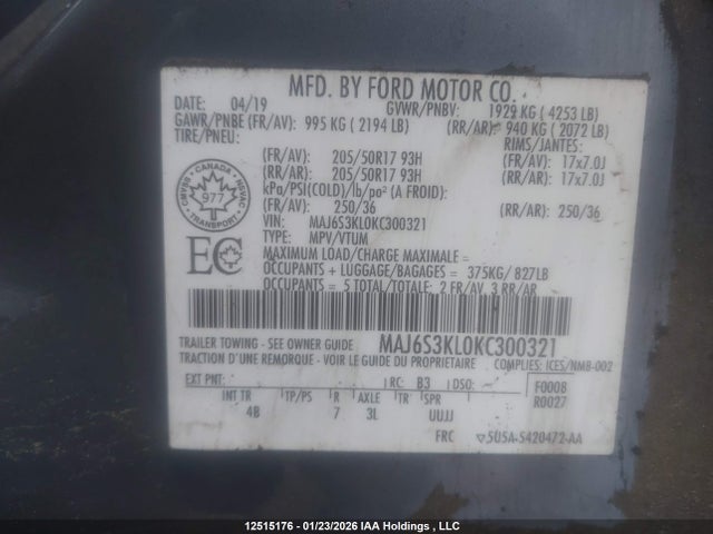 Ford Ecosport Titanium 2019 MAJ6S3KL0KC300321 Image 9