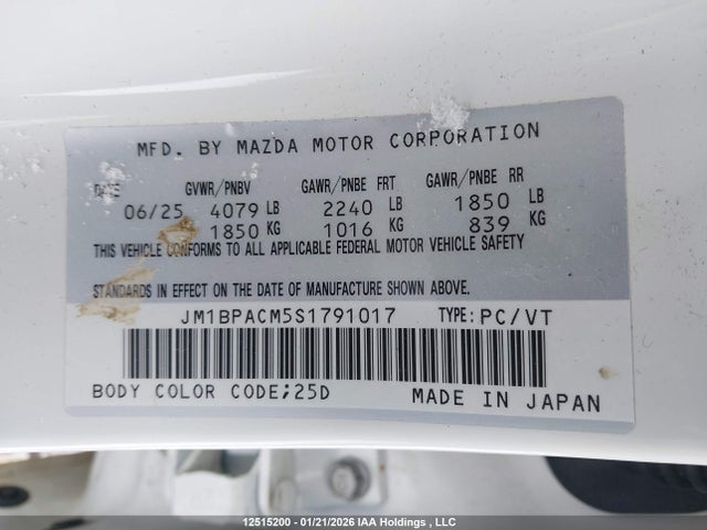 JM1BPACM5S1791017 Mazda 3 Preferred