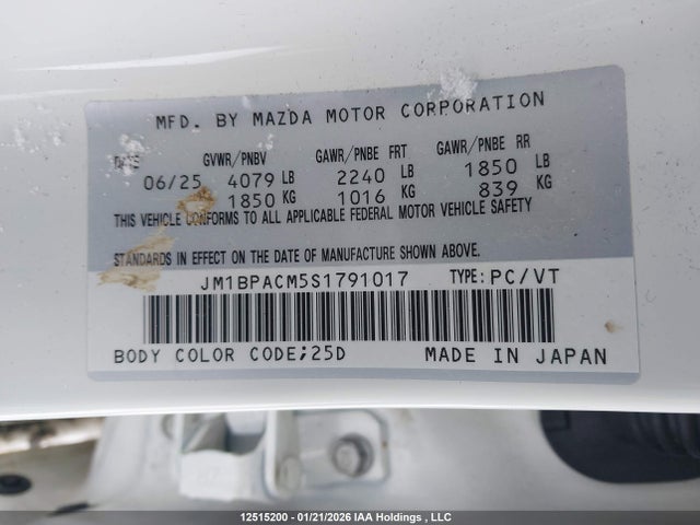 JM1BPACM5S1791017 Mazda 3 Preferred