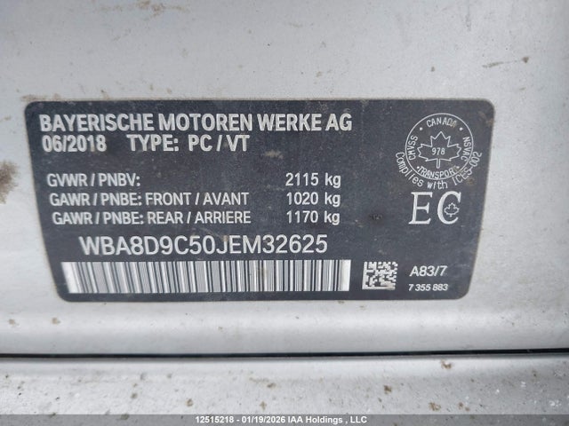 BMW 330 XI 2018 WBA8D9C50JEM32625 Image 9