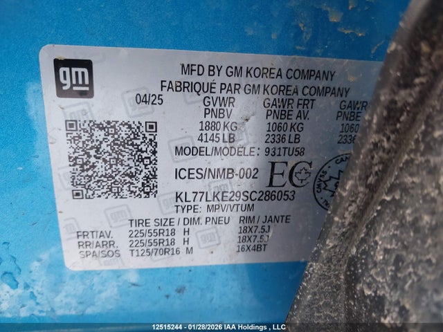 Chevrolet Trax 2025 KL77LKE29SC286053 Image 19