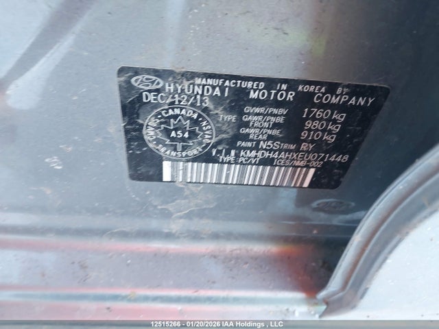 KMHDH4AHXEU071448 Hyundai Elantra