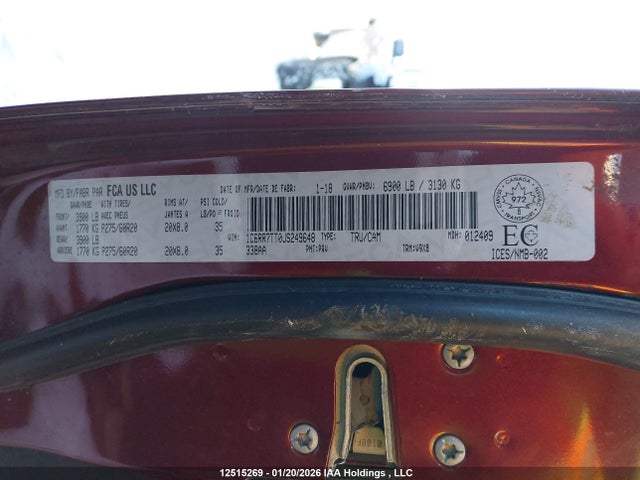 RAM 1500 Slt 2018 1C6RR7TT0JS249648 Image 9