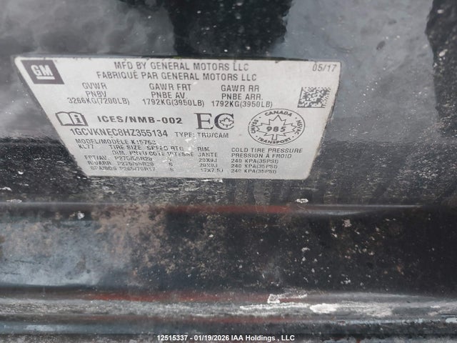 1GCVKNEC8HZ355134 Chevrolet Silverado 1500 Wt