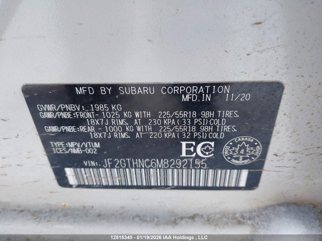 Subaru Crosstrek Limited 2021 JF2GTHNC6M8292155 Image 19