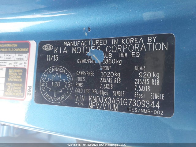KNDJX3A51G7309344 KIA Soul