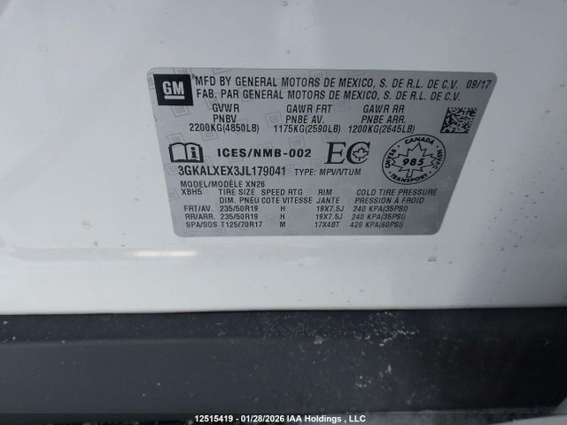 3GKALXEX3JL179041 GMC Terrain
