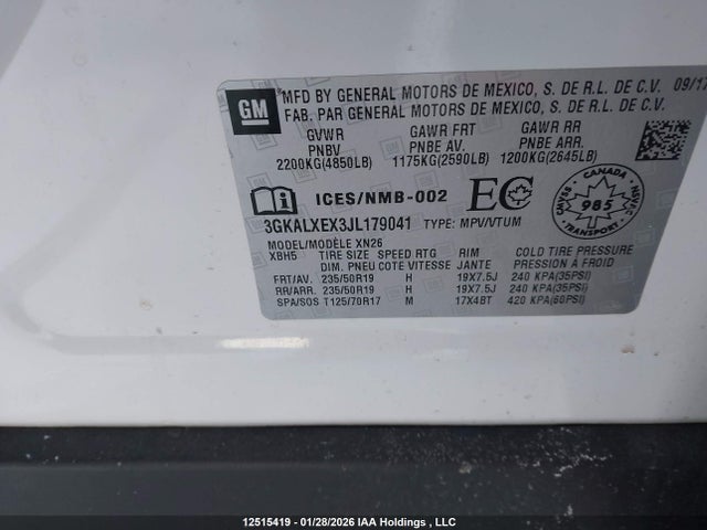 3GKALXEX3JL179041 GMC Terrain