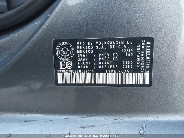3VWEX7BU3SM028219 Volkswagen JETTA SE