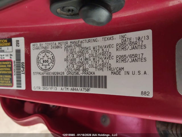 5TFMU4FN6EX020428 Toyota Tacoma V6
