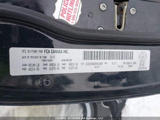 2C3CCAAG6FH813857 Chrysler 300 Touring