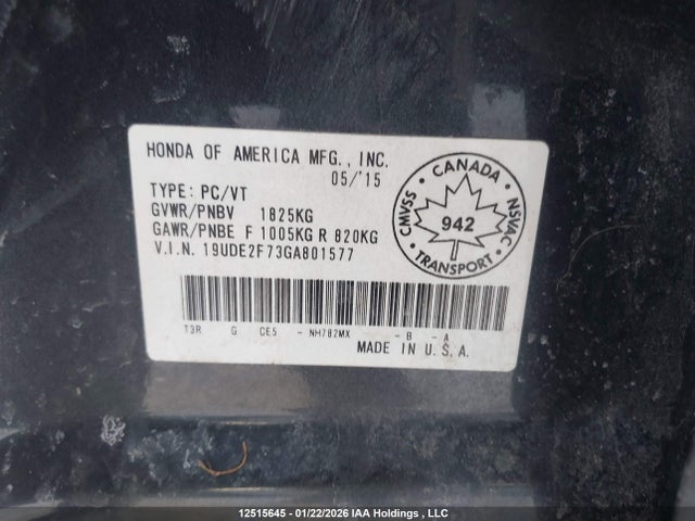Acura Ilx Premium/technology 2016 19UDE2F73GA801577 Image 19