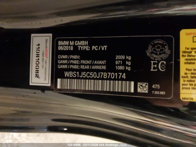 Продаж на аукціоні авто 2018 Bmw M2, vin: WBS1J5C50J7B70174, номер лоту: 12515686