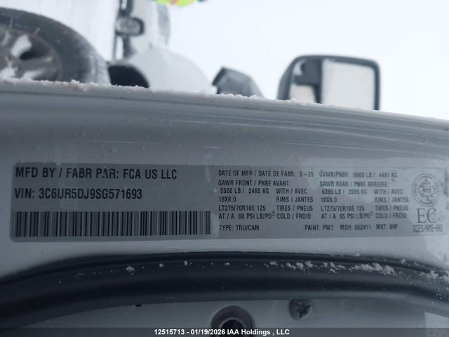 3C6UR5DJ9SG571693 RAM 2500 Big Horn