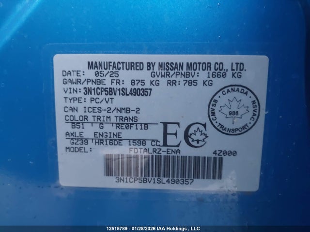 Nissan Kicks Play S 2025 3N1CP5BV1SL490357 Image 9