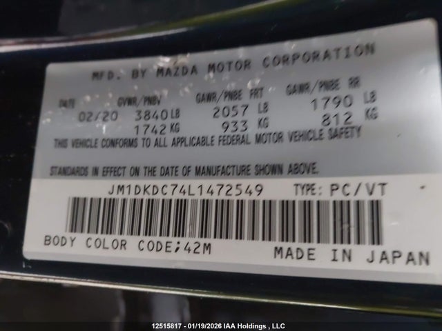 JM1DKDC74L1472549 Mazda Cx-3 Gs