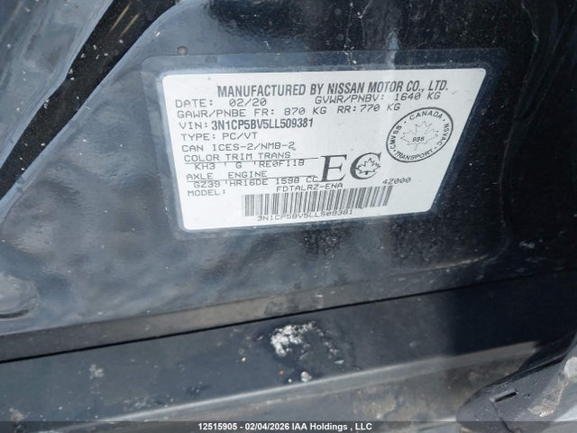 3N1CP5BV5LL509381 Nissan Kicks