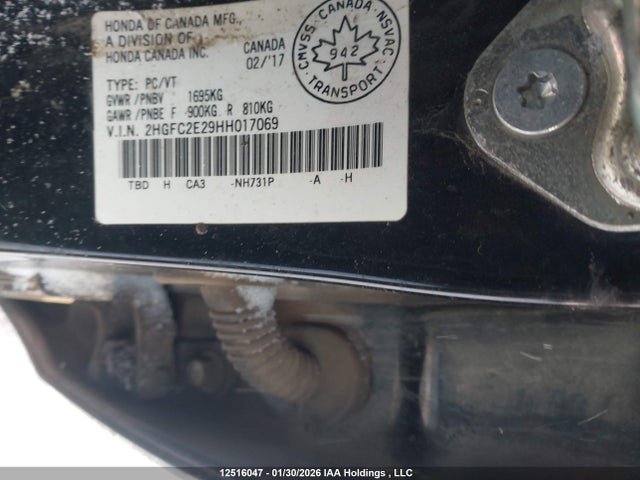 2HGFC2E29HH017069 Honda Civic Dx