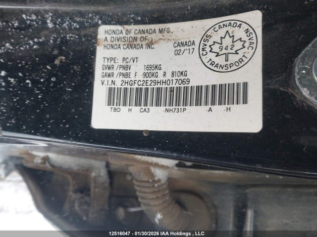 2HGFC2E29HH017069 Honda Civic Dx
