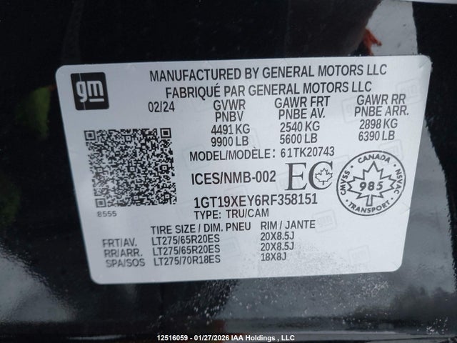 GMC SIERRA 2500HD 2024 1GT19XEY6RF358151 Image 9