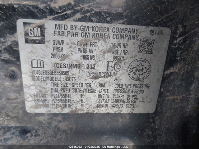 Buick Encore 2014 KL4CJESB0EB550505 Image 9