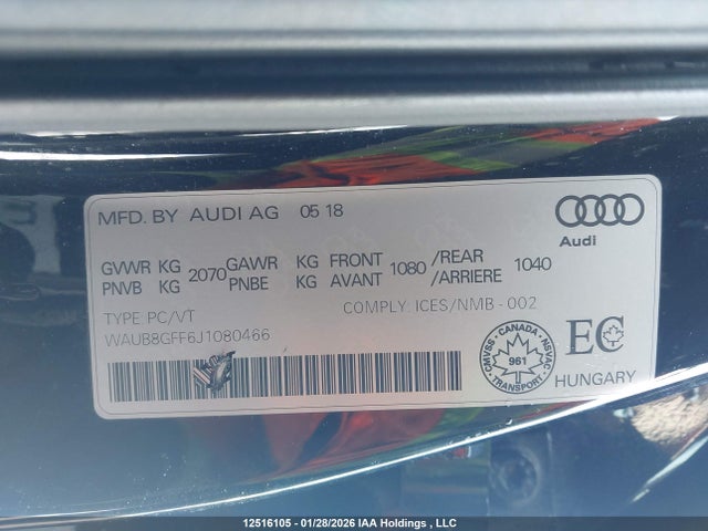 WAUB8GFF6J1080466 Audi A3