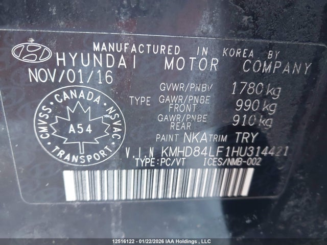 KMHD84LF1HU314421 Hyundai Elantra Limited Se