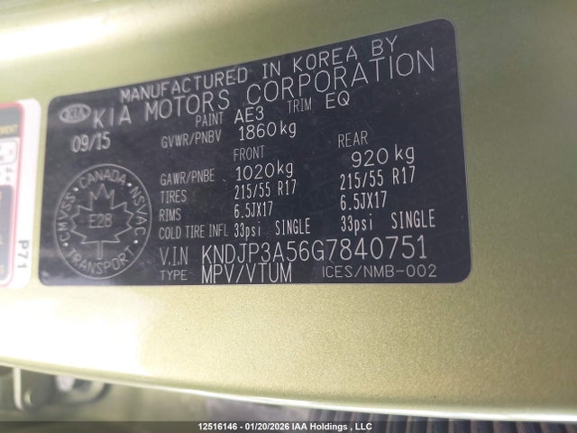 Продаж на аукціоні авто 2016 Kia Soul +, vin: KNDJP3A56G7840751, номер лоту: 12516146