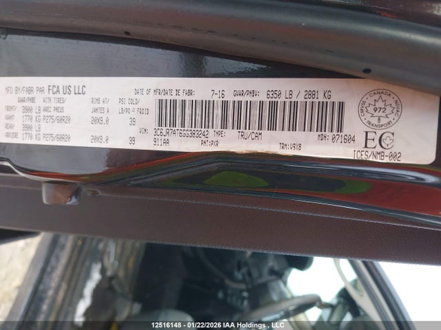 3C6JR7AT6GG383242 Dodge RAM 1500