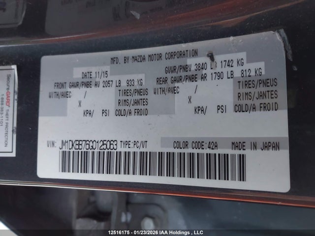 Mazda Cx-3 Sport 2016 JM1DKBB76G0125063 Image 9