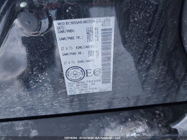 5N1AT2MV6GC764498 Nissan Rogue