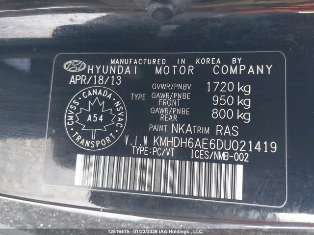 Продаж на аукціоні авто 2013 Hyundai Elantra, vin: KMHDH6AE6DU021419, номер лоту: 12516415