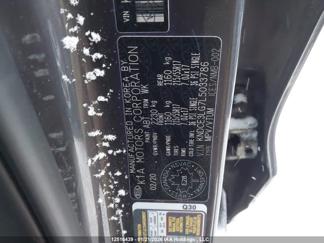 KNDCE3LG7L5033786 KIA Niro Ev Sx Touring