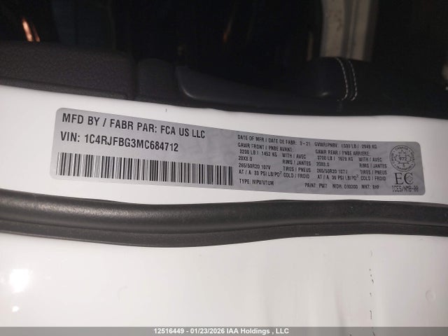 Jeep Grand Cherokee Limited 2021 1C4RJFBG3MC684712 Image 19