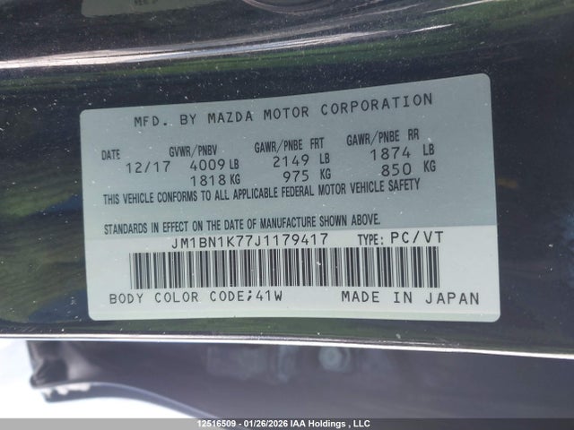 JM1BN1K77J1179417 Mazda 3 SPORT