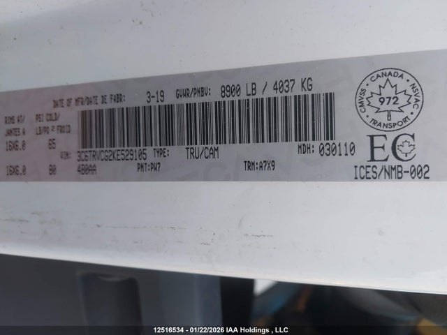 RAM Promaster 2500 2500 High 2019 3C6TRVCG2KE529105 Image 9