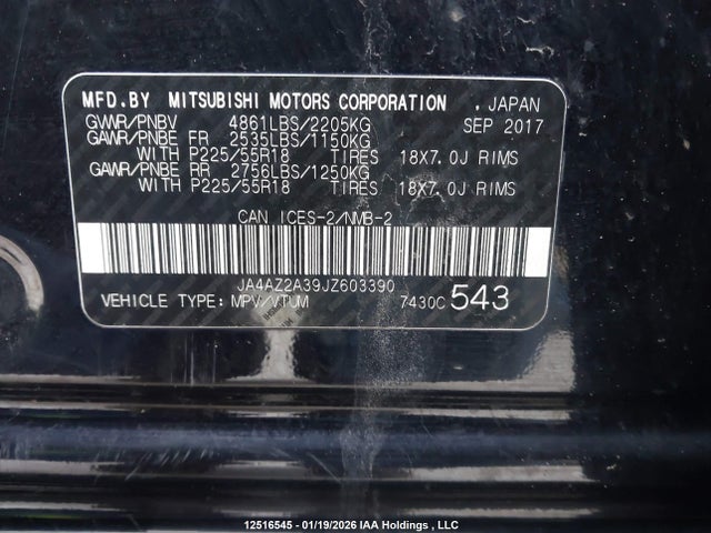 Mitsubishi Outlander 2018 JA4AZ2A39JZ603390 Image 19
