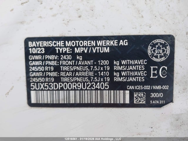 5UX53DP00R9U23405 BMW X3 Xdrive30i