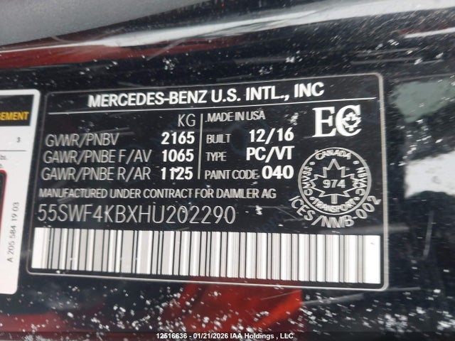 55SWF4KBXHU202290 Mercedes-Benz C 300 4matic