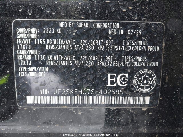JF2SKEHC7SH402585 Subaru Forester Sport