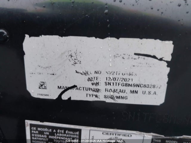 SN1TFG8M9NC832872 Polaris 850 Rmk Khaos Matryx Slash