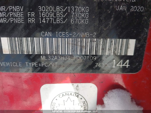 ML32A3HJ4LH007109 Mitsubishi MIRAGE ES