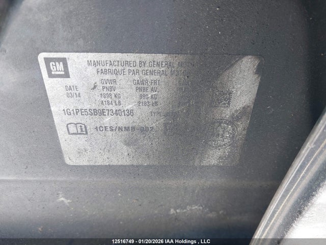 1G1PE5SB9E7340136 Chevrolet Cruze