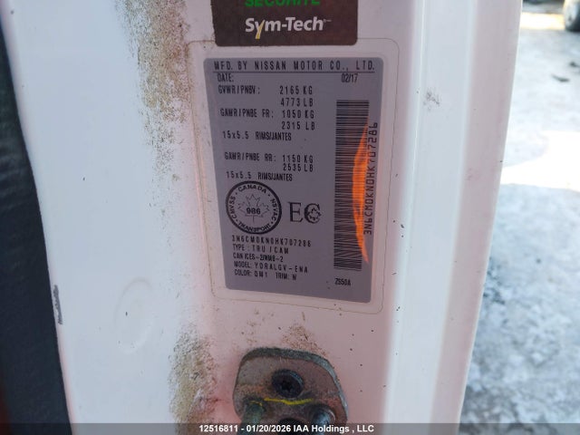 3N6CM0KN0HK707286 Nissan Nv200 2.5s/2.5sv