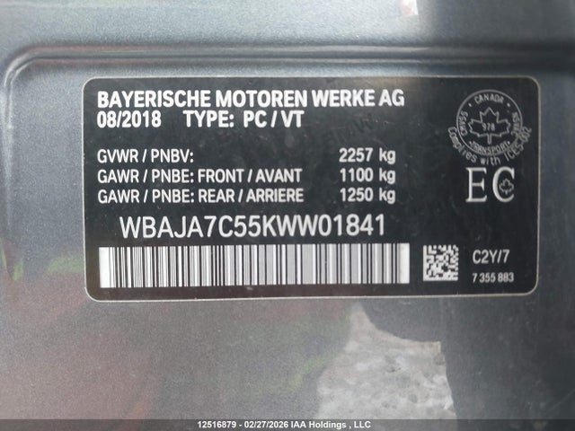 WBAJA7C55KWW01841 BMW 530i Xdrive