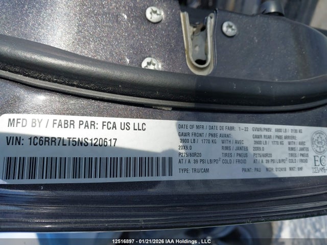 RAM 1500 Classic Slt 2022 1C6RR7LT5NS120617 Image 9