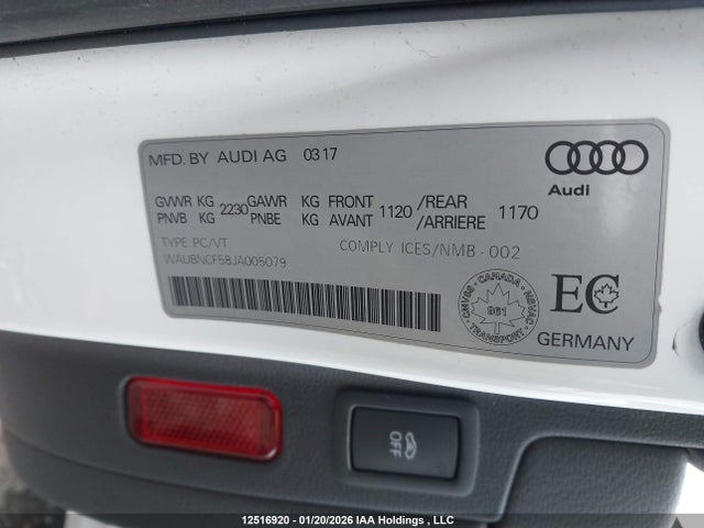 Продажа на аукционе авто 2018 Audi A5 Premium Plus, vin: WAUBNCF58JA005079, номер лота: 12516920