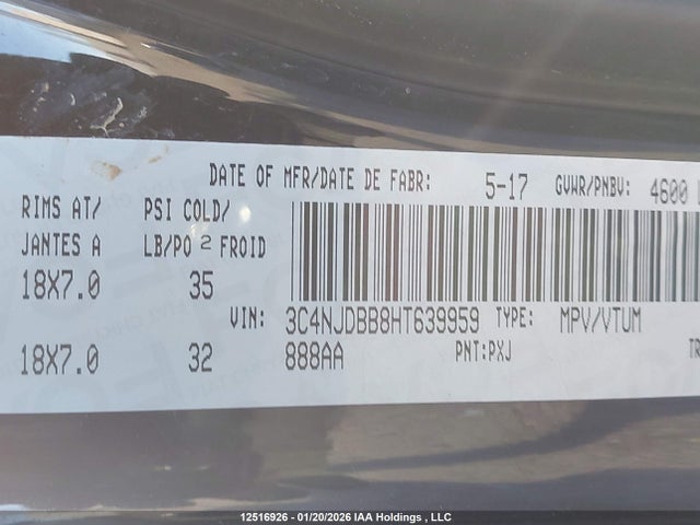 3C4NJDBB8HT639959 Jeep New Compass North